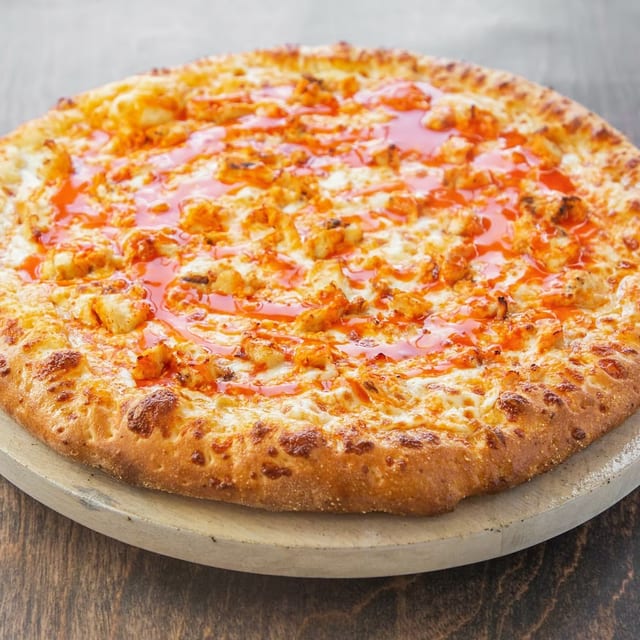 Frank's Buffalo Chicken Pizza.